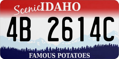ID license plate 4B2614C