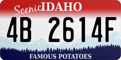 ID license plate 4B2614F