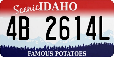 ID license plate 4B2614L