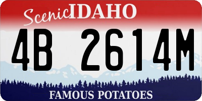 ID license plate 4B2614M