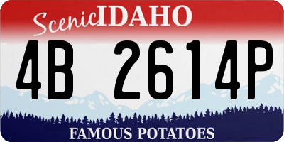ID license plate 4B2614P