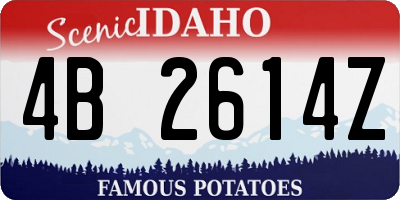 ID license plate 4B2614Z