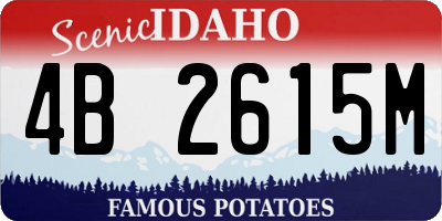 ID license plate 4B2615M