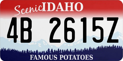 ID license plate 4B2615Z