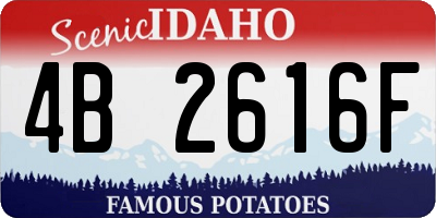ID license plate 4B2616F