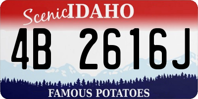 ID license plate 4B2616J