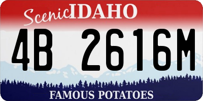 ID license plate 4B2616M