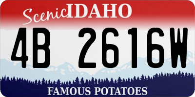 ID license plate 4B2616W
