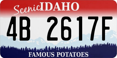 ID license plate 4B2617F