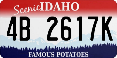 ID license plate 4B2617K