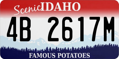 ID license plate 4B2617M