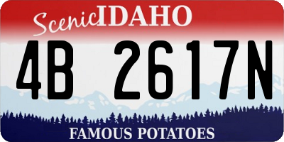 ID license plate 4B2617N