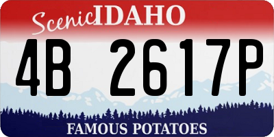 ID license plate 4B2617P