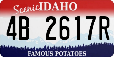 ID license plate 4B2617R