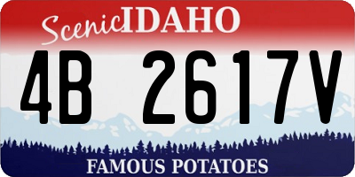 ID license plate 4B2617V