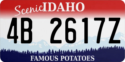 ID license plate 4B2617Z