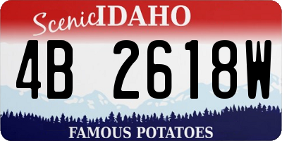 ID license plate 4B2618W