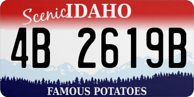 ID license plate 4B2619B