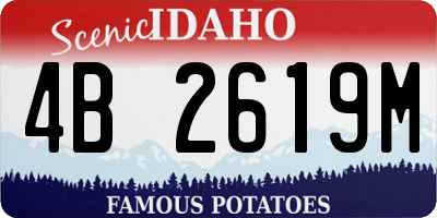ID license plate 4B2619M