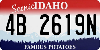 ID license plate 4B2619N