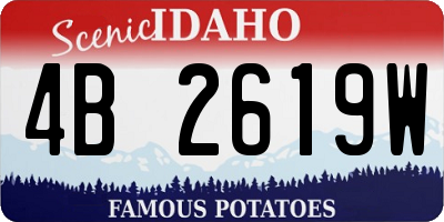 ID license plate 4B2619W