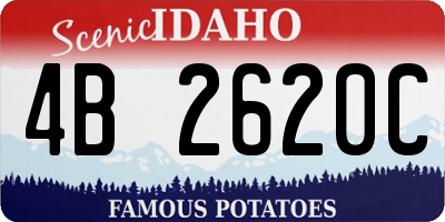 ID license plate 4B2620C