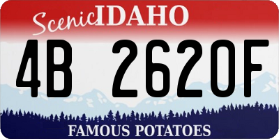 ID license plate 4B2620F