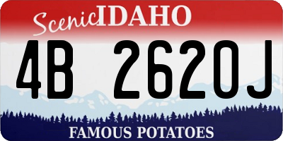 ID license plate 4B2620J