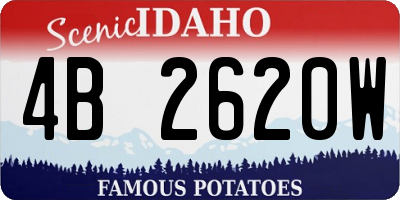ID license plate 4B2620W