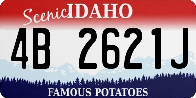 ID license plate 4B2621J