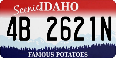 ID license plate 4B2621N