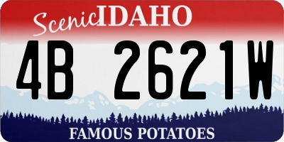 ID license plate 4B2621W