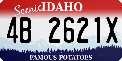 ID license plate 4B2621X