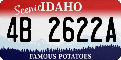 ID license plate 4B2622A