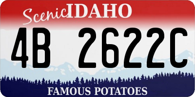 ID license plate 4B2622C