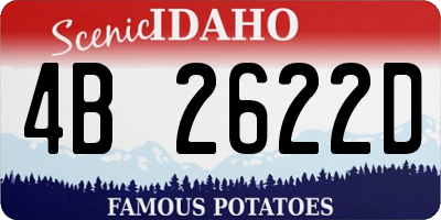 ID license plate 4B2622D