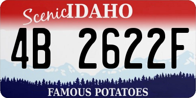 ID license plate 4B2622F