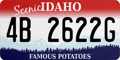 ID license plate 4B2622G