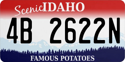 ID license plate 4B2622N