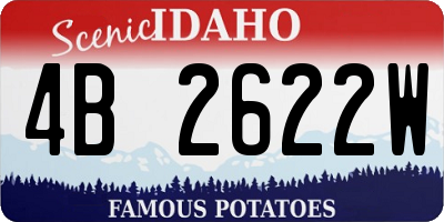 ID license plate 4B2622W