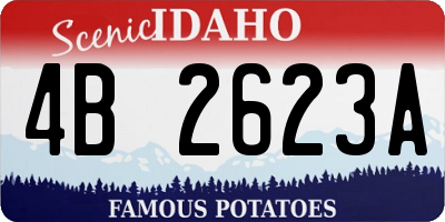 ID license plate 4B2623A