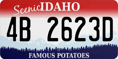 ID license plate 4B2623D