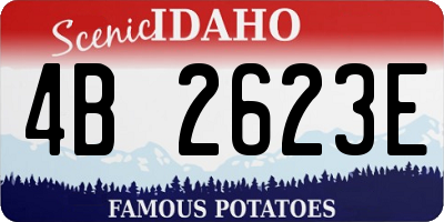 ID license plate 4B2623E
