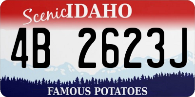 ID license plate 4B2623J