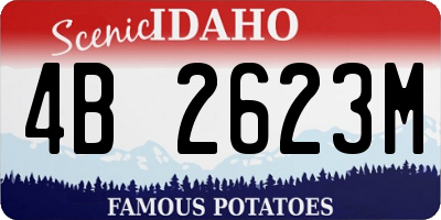 ID license plate 4B2623M