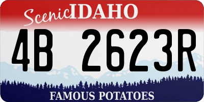 ID license plate 4B2623R
