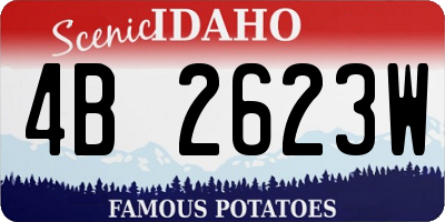 ID license plate 4B2623W