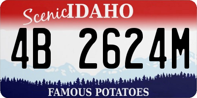 ID license plate 4B2624M