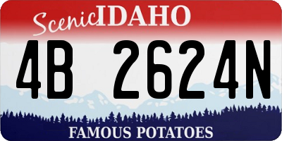 ID license plate 4B2624N
