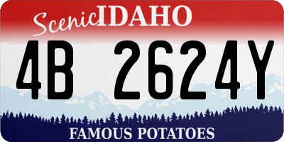 ID license plate 4B2624Y